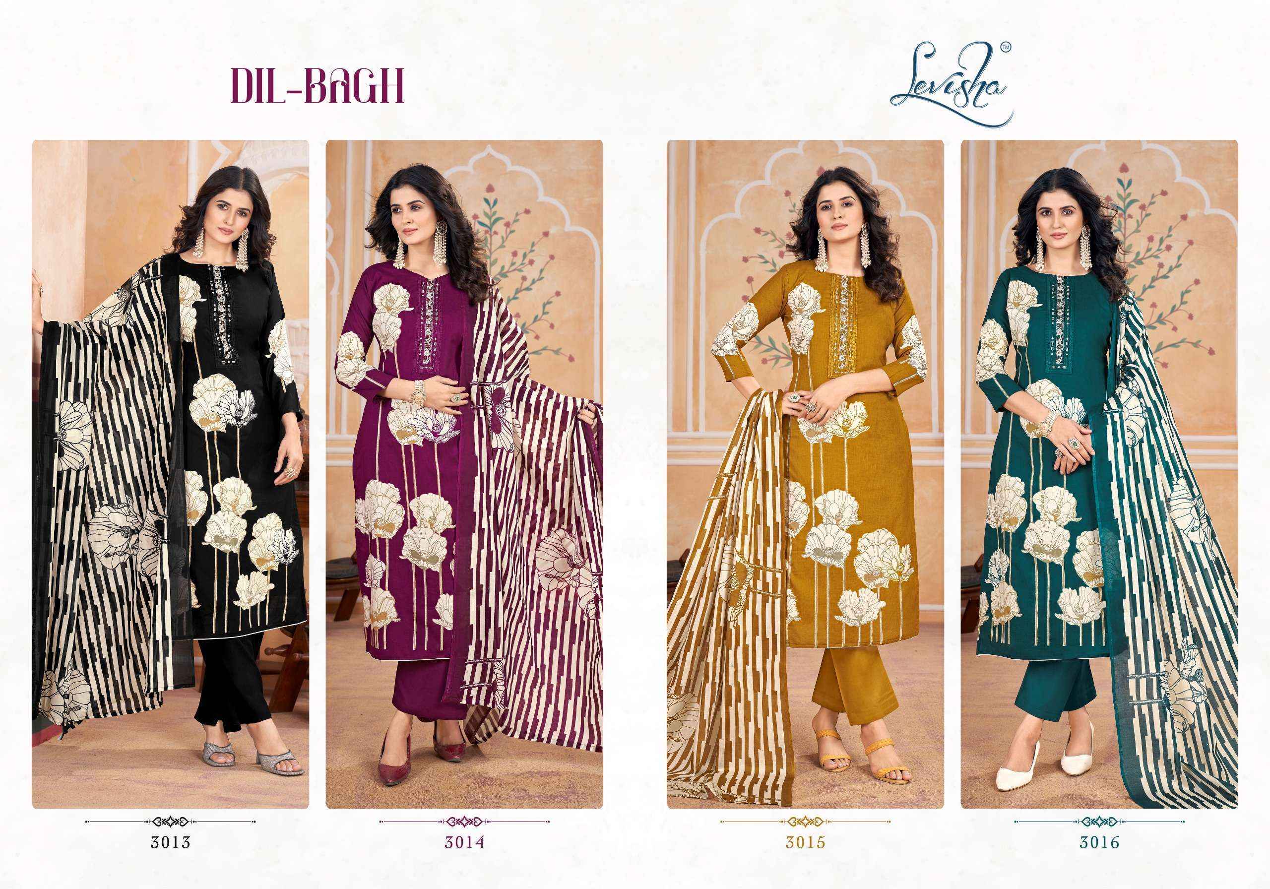Levisha Dil Bagh Vol 1 Cotton Salwar Kameez Wholesale Price ( 4 pcs Catalogue )