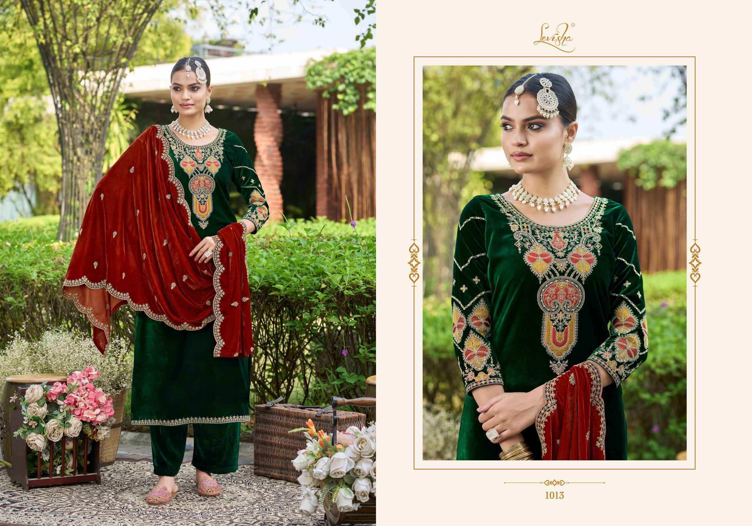 Levisha Ek Nazar Velvet Wholesale Ladies Dress Material ( 6 Pcs Catalogue )