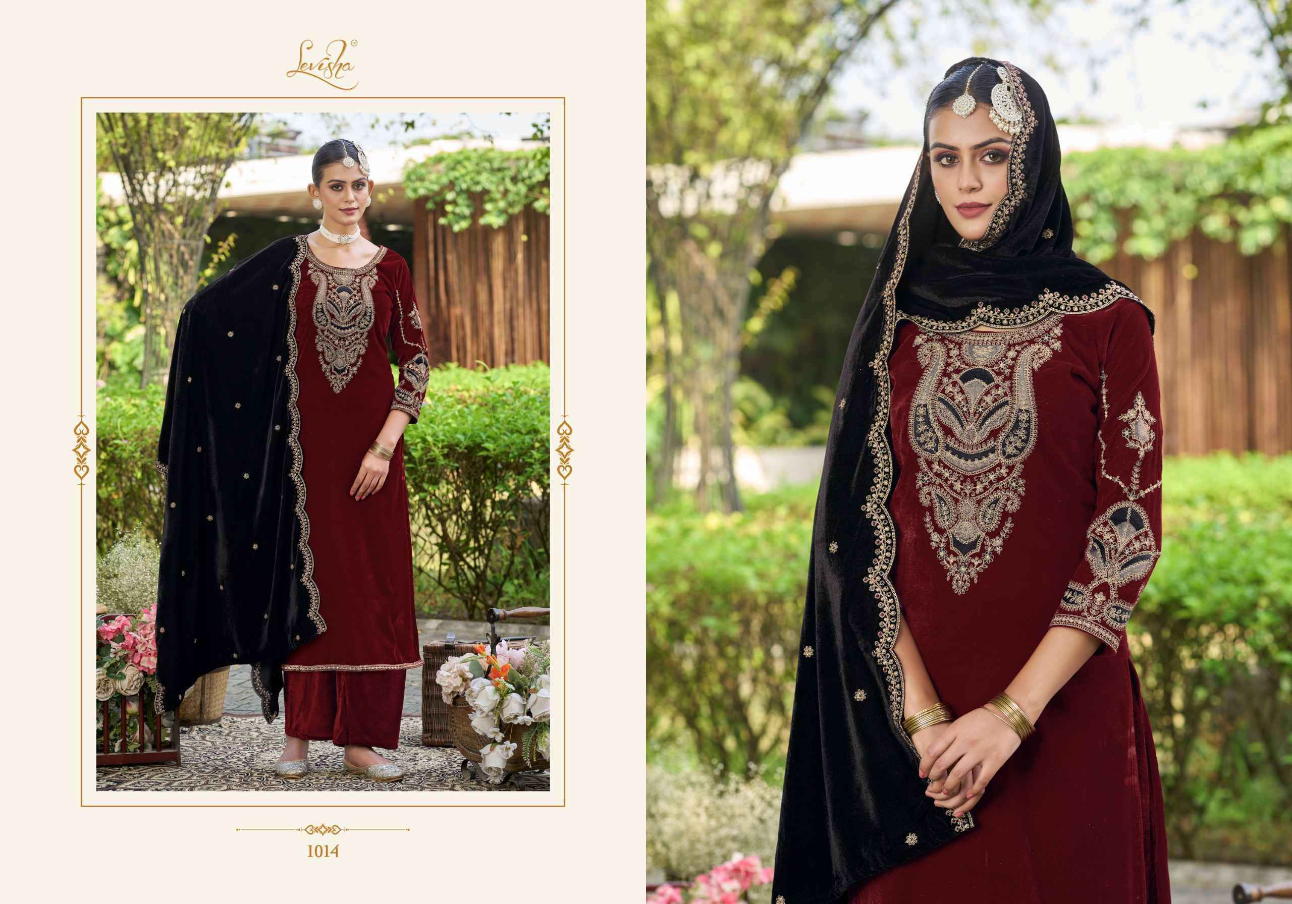 Levisha Ek Nazar Velvet Wholesale Ladies Dress Material ( 6 Pcs Catalogue )