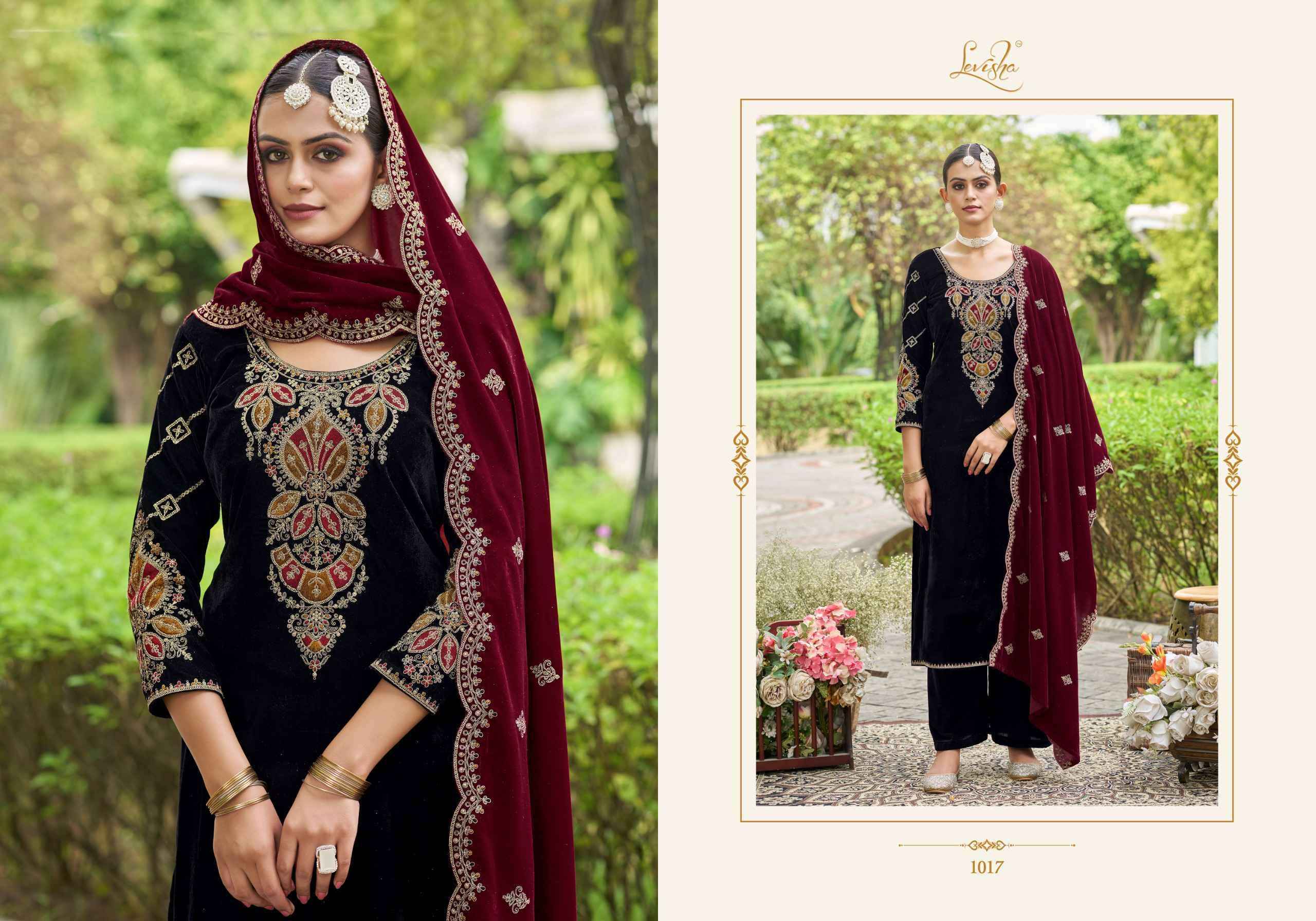 Levisha Ek Nazar Velvet Wholesale Ladies Dress Material ( 6 Pcs Catalogue )
