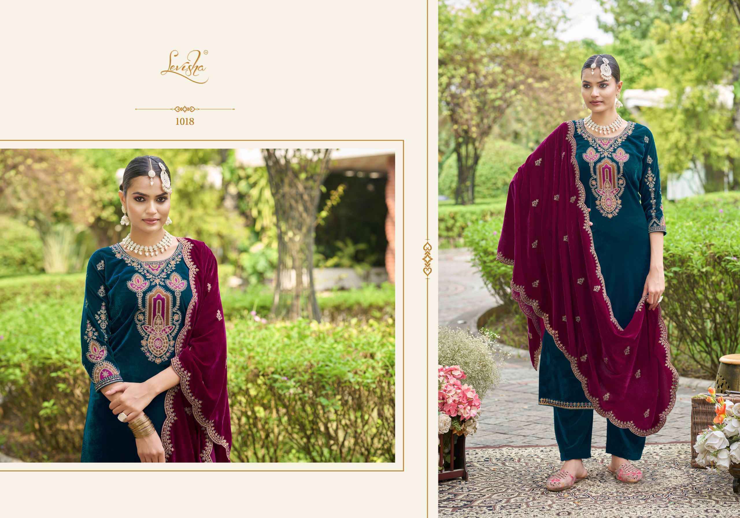 Levisha Ek Nazar Velvet Wholesale Ladies Dress Material ( 6 Pcs Catalogue )