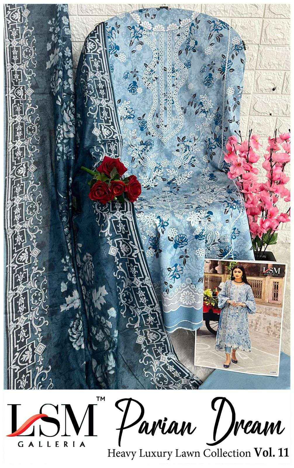 Lsm Galleria Parian Dream Vol-11 Lawn Cotton Pakistani Salwar Kameez ( 6 Pcs Catalogue )