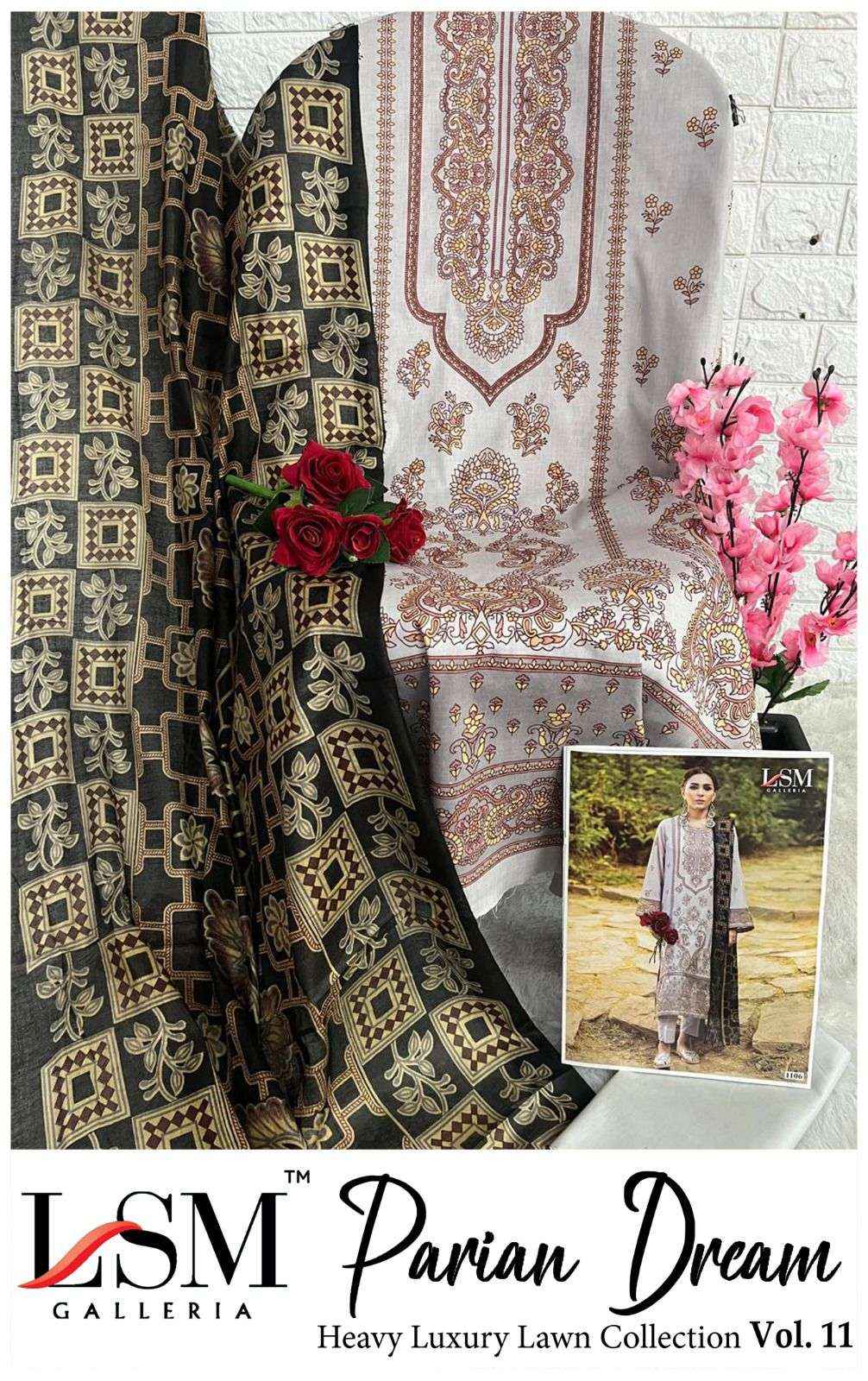 Lsm Galleria Parian Dream Vol-11 Lawn Cotton Pakistani Salwar Kameez ( 6 Pcs Catalogue )