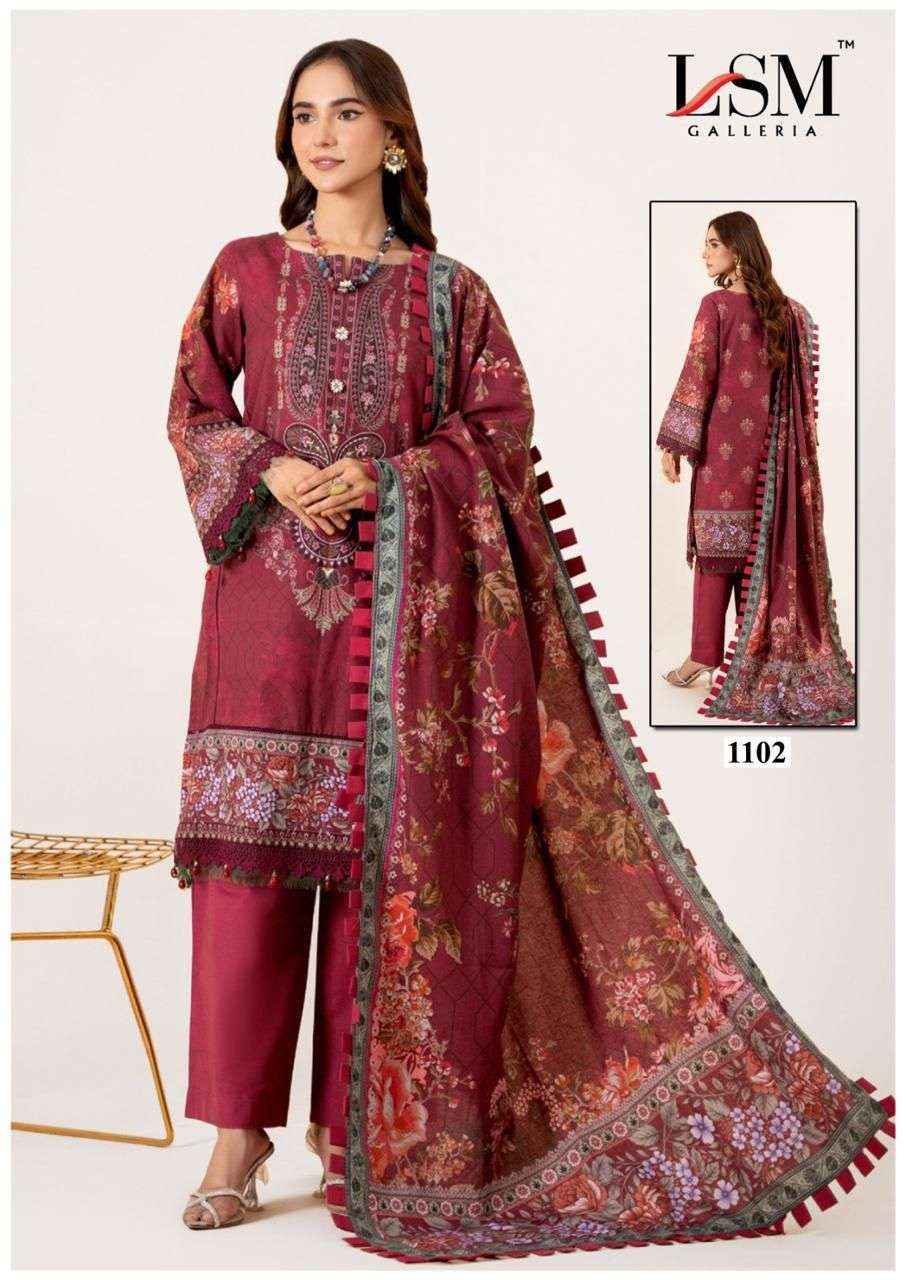 Lsm Galleria Parian Dream Vol-11 Lawn Cotton Pakistani Salwar Kameez ( 6 Pcs Catalogue )