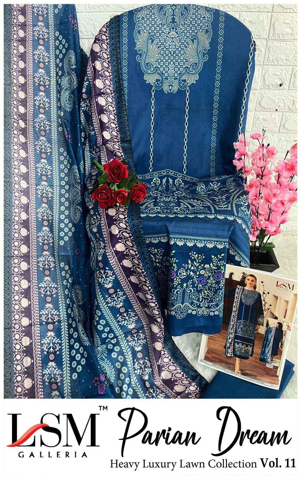 Lsm Galleria Parian Dream Vol-11 Lawn Cotton Pakistani Salwar Kameez ( 6 Pcs Catalogue )