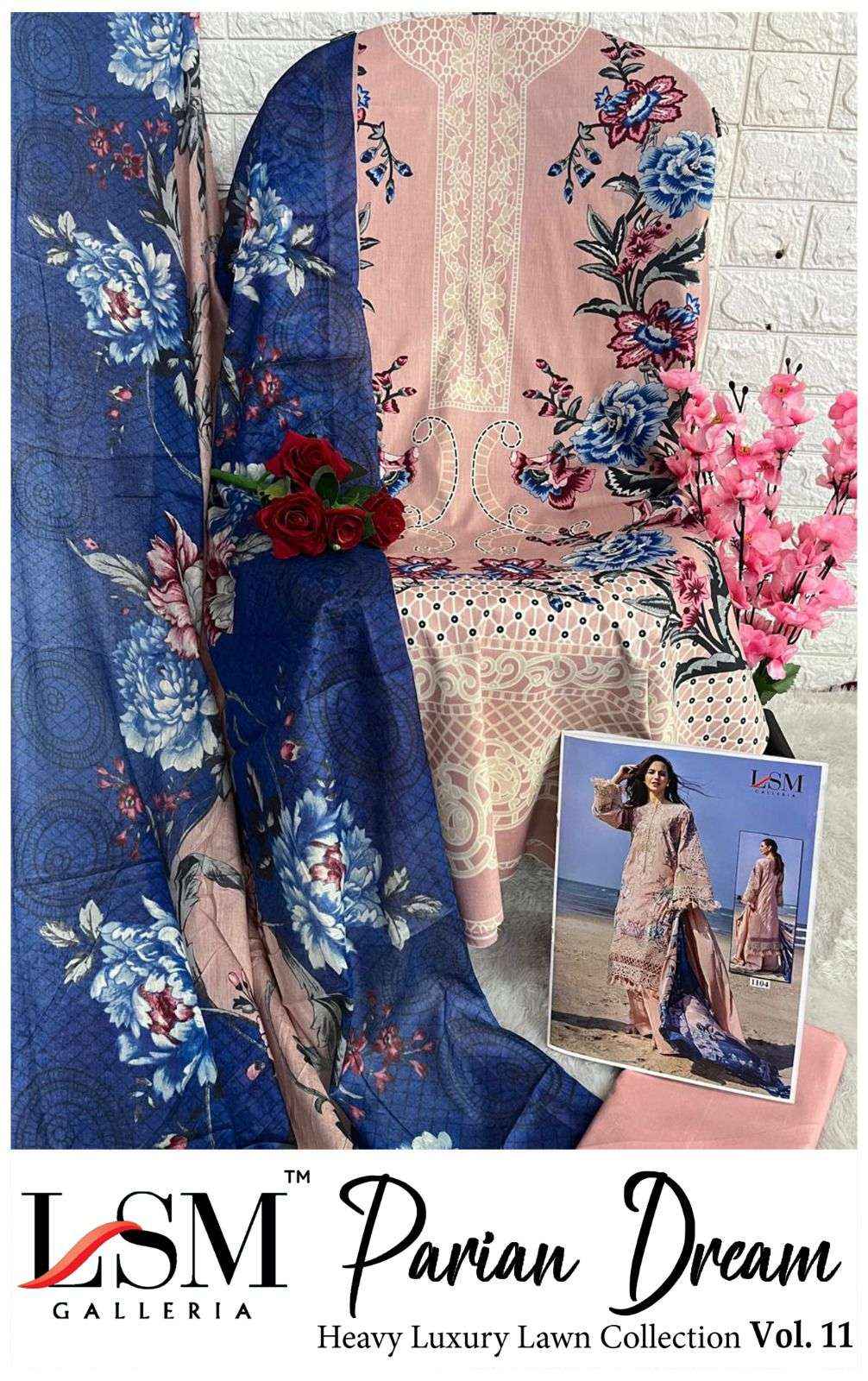 Lsm Galleria Parian Dream Vol-11 Lawn Cotton Pakistani Salwar Kameez ( 6 Pcs Catalogue )