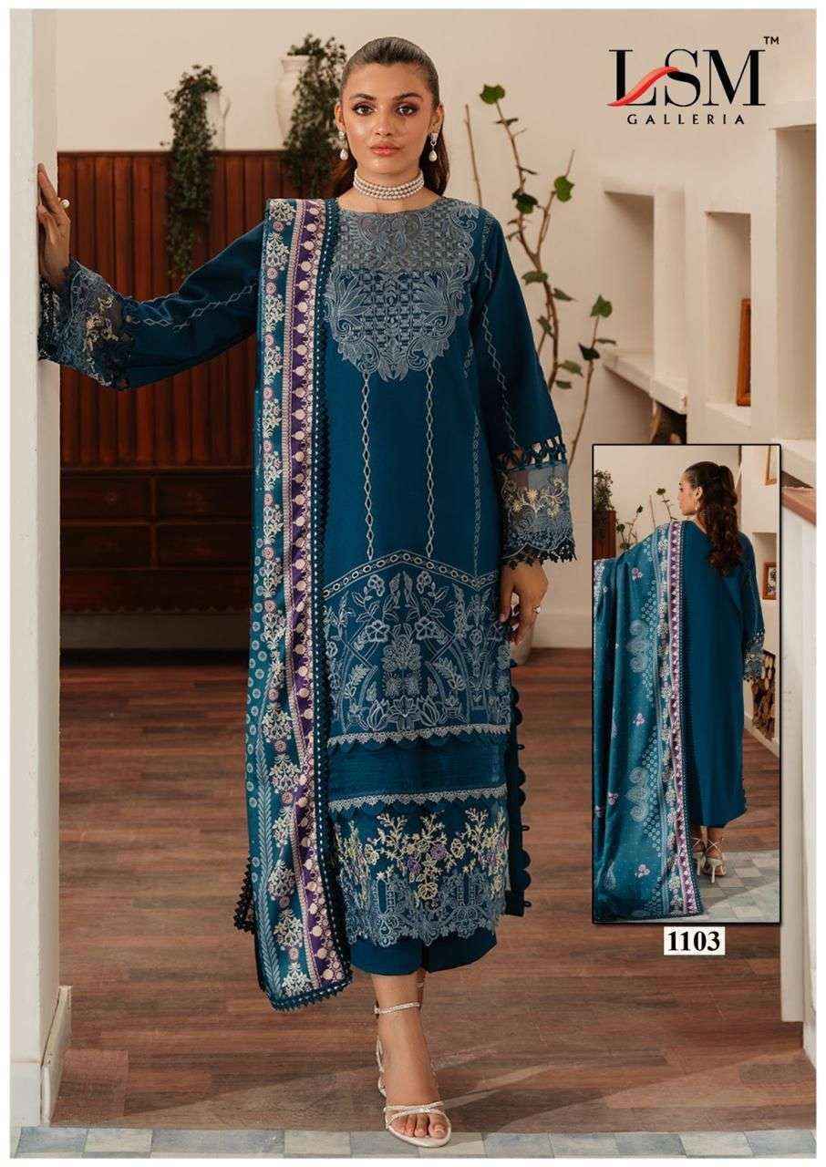 LSM Galleria Parian Dream Vol 11 Wholesale Lawn Dress Material ( 6 pcs Catalogue )