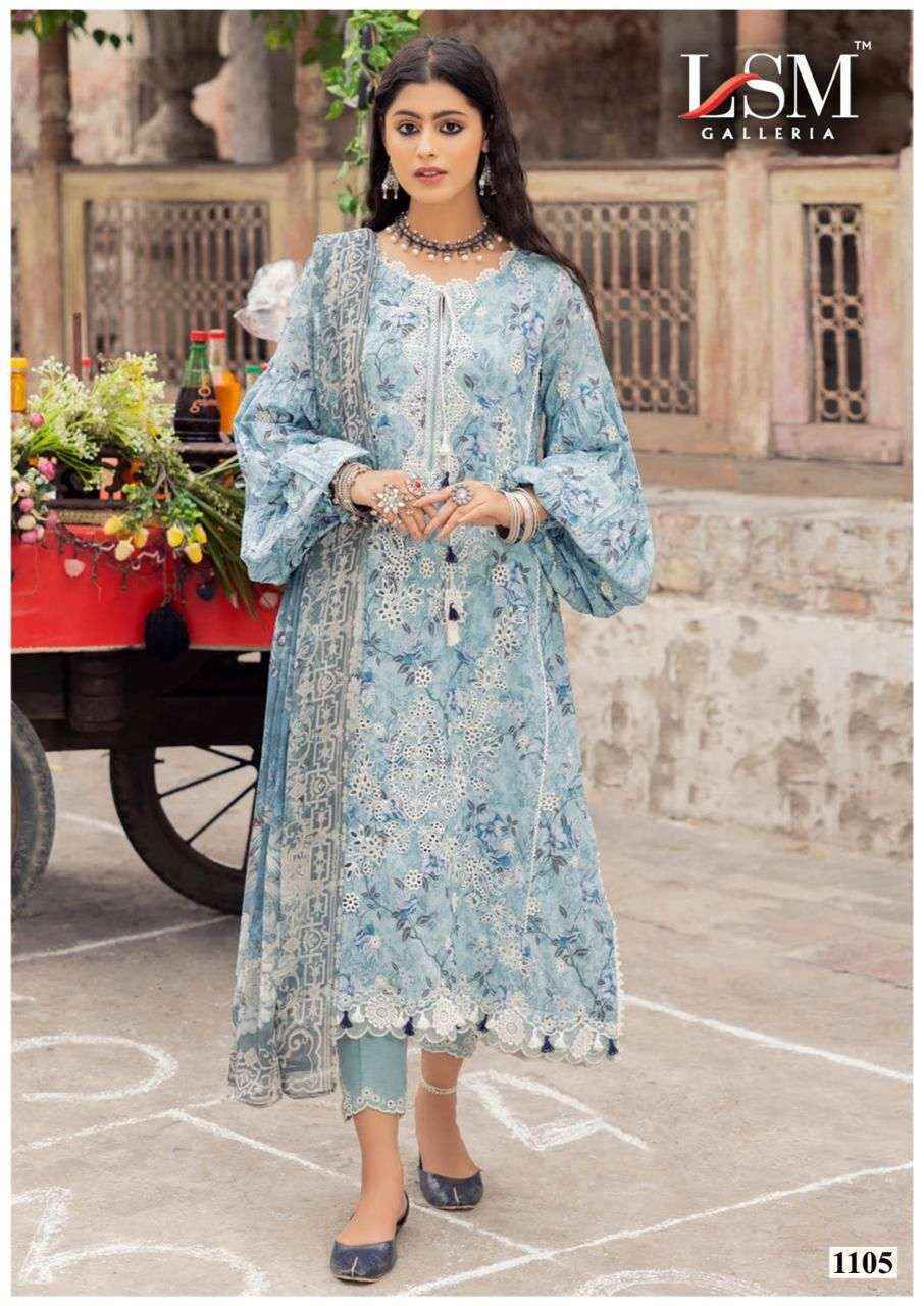 LSM Galleria Parian Dream Vol 11 Wholesale Lawn Dress Material ( 6 pcs Catalogue )