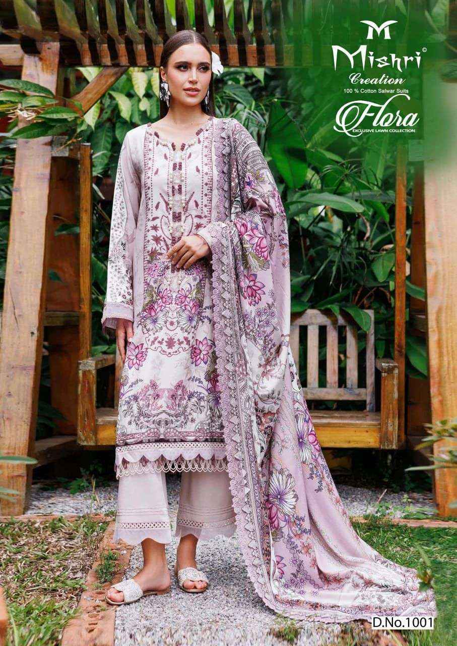 Mishri Creation Flora Vol 1 Wholesale Lawn Cotton Dress Material ( 6 pcs Catalogue )