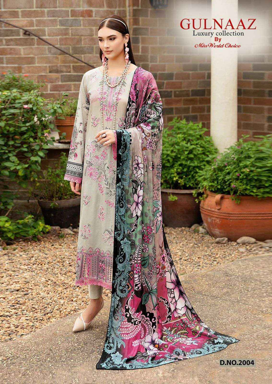 MISS WORLD CHOICE GULNAZ VOL 2 COTTON DIGITAL KARACHI PRINT SUIT ( 6 PCS CATALOGUE )