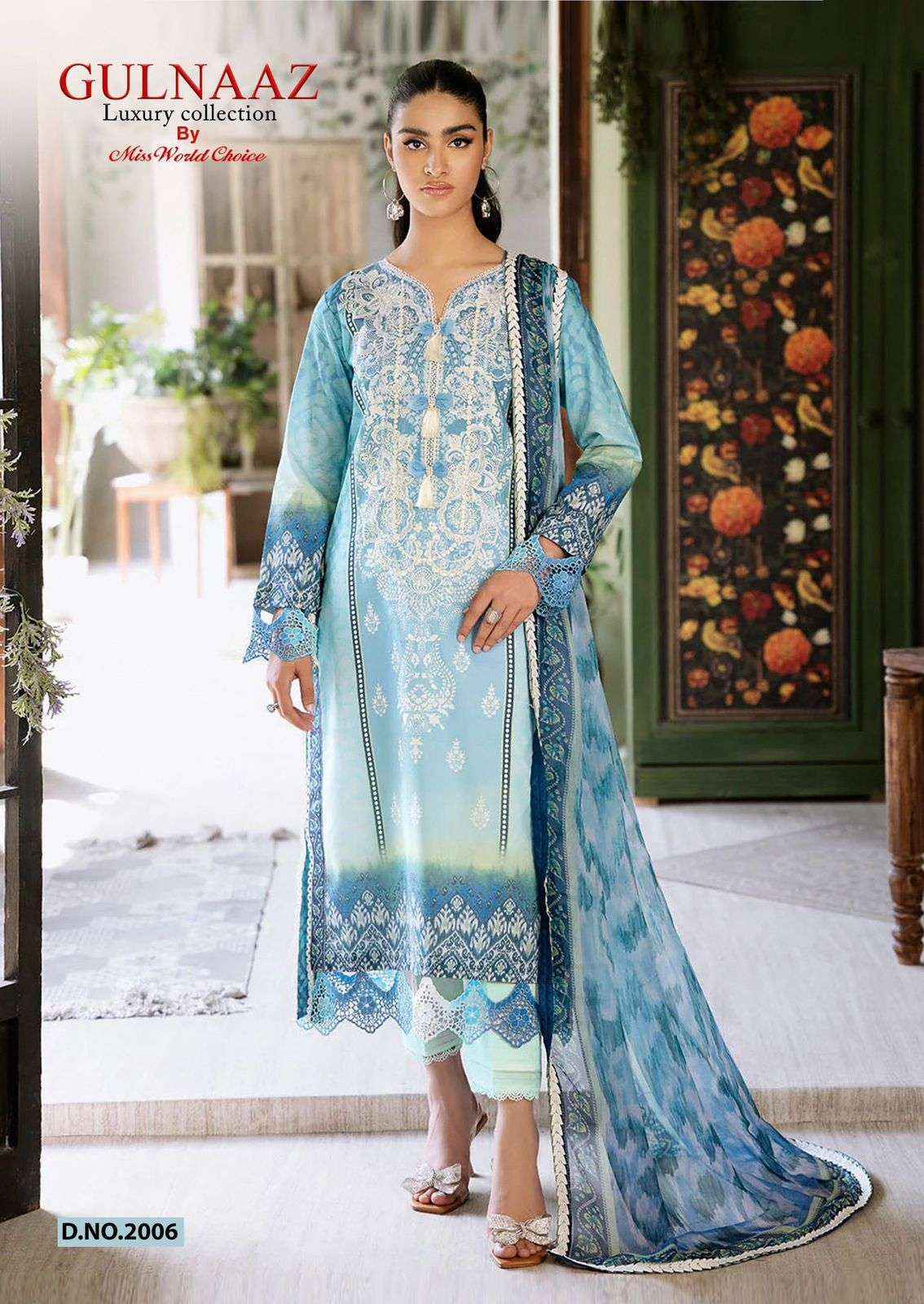 MISS WORLD CHOICE GULNAZ VOL 2 COTTON DIGITAL KARACHI PRINT SUIT ( 6 PCS CATALOGUE )