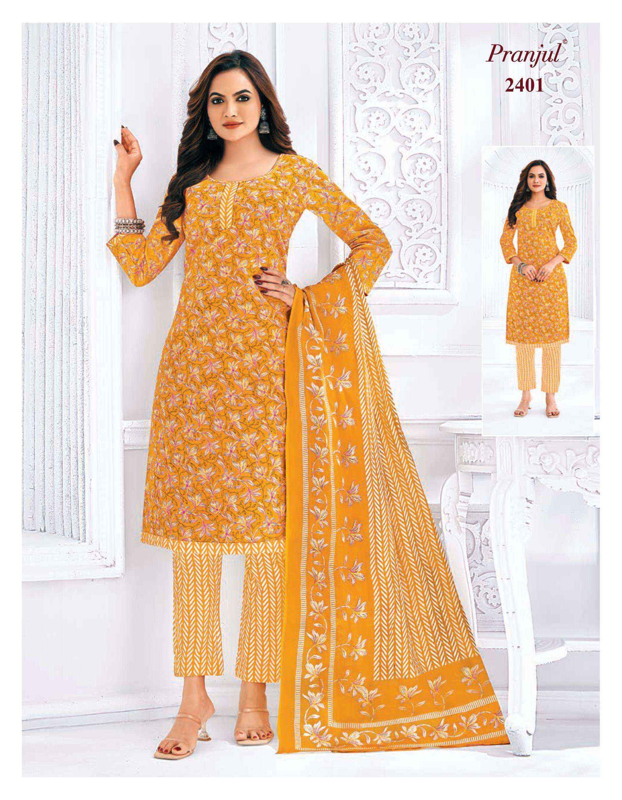 Pranjul Priyanka Vol 24 Wholesale Pure Cotton Dress Material ( 36 pcs Catalogue )