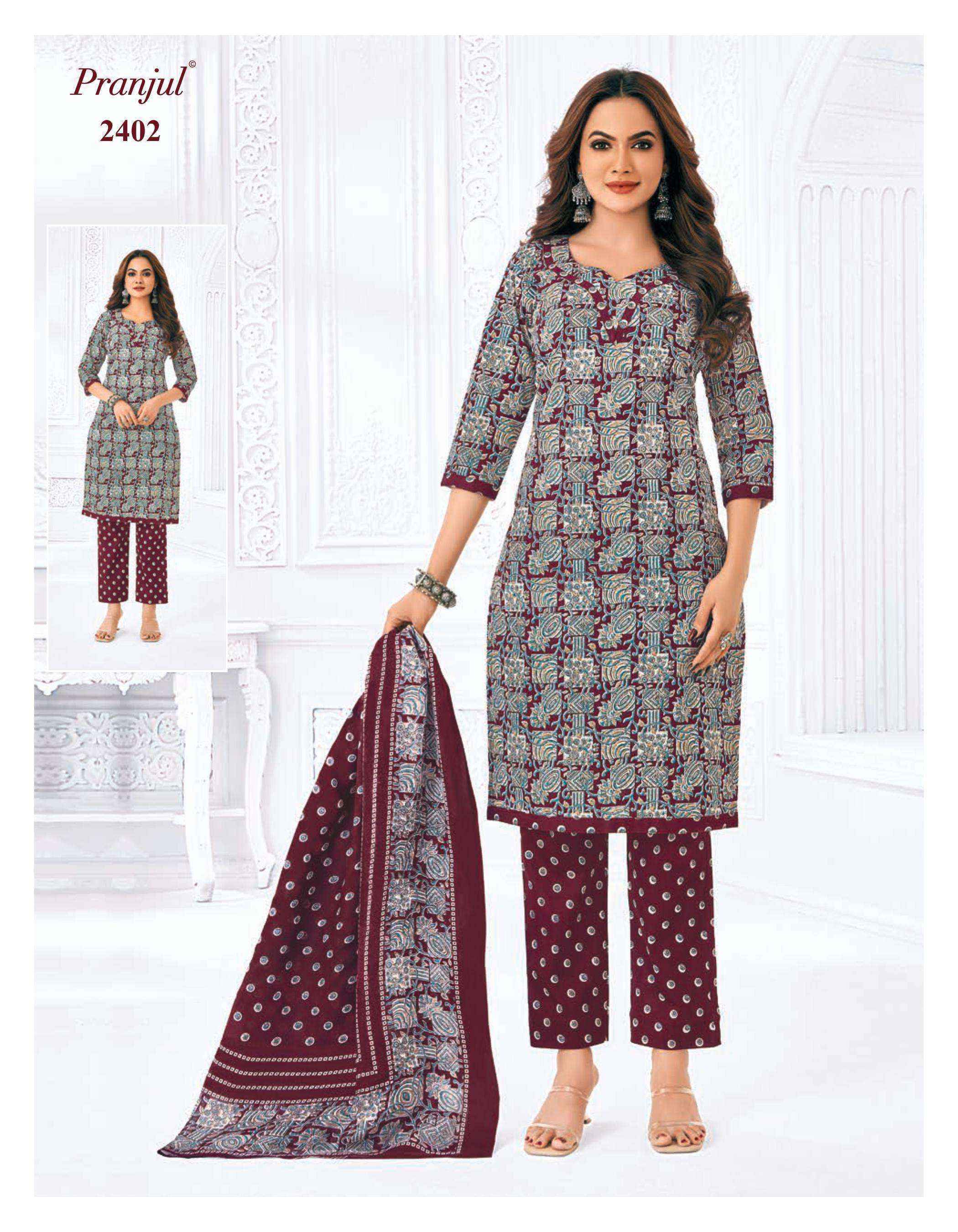 Pranjul Priyanka Vol 24 Wholesale Pure Cotton Dress Material ( 36 pcs Catalogue )
