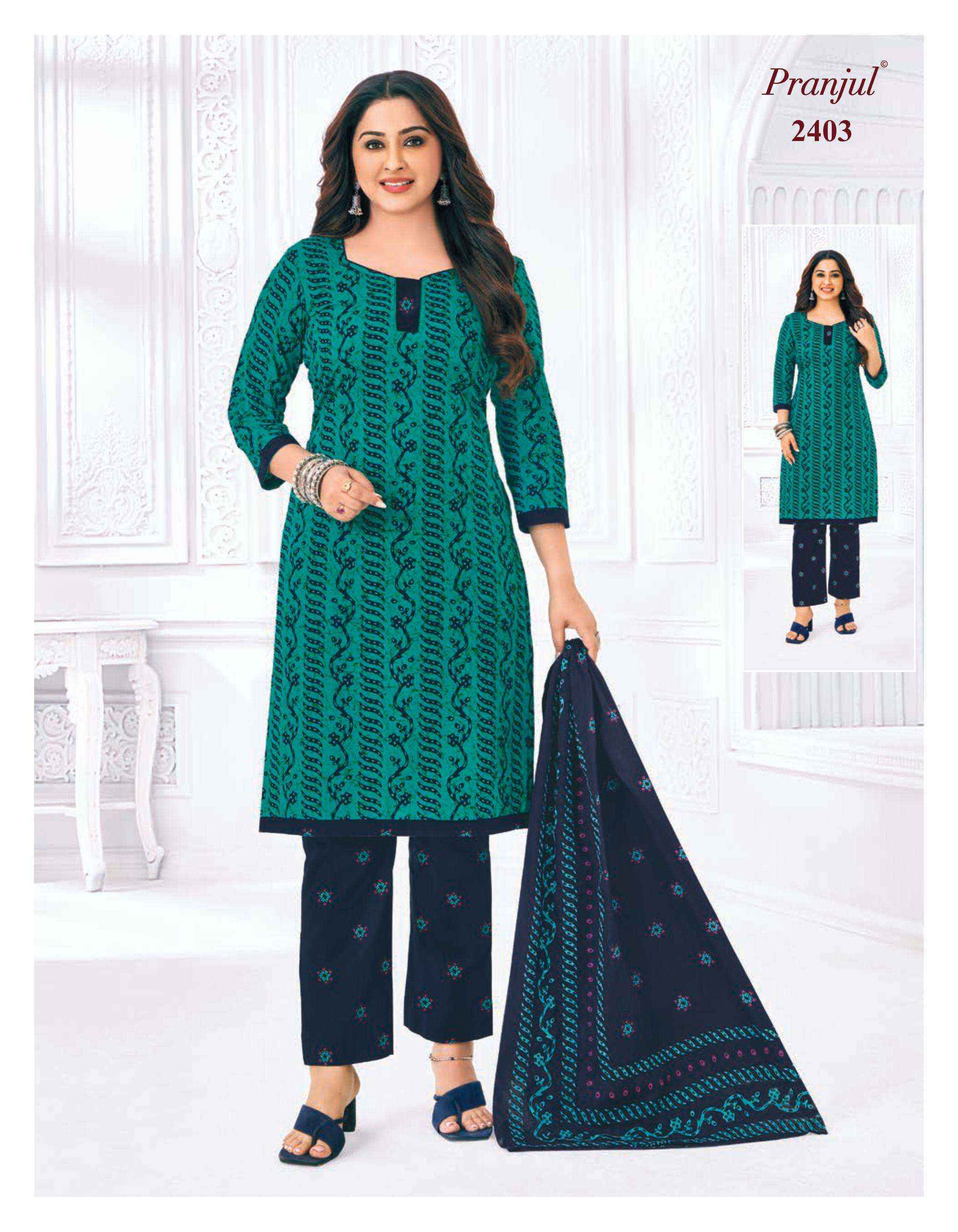Pranjul Priyanka Vol 24 Wholesale Pure Cotton Dress Material ( 36 pcs Catalogue )