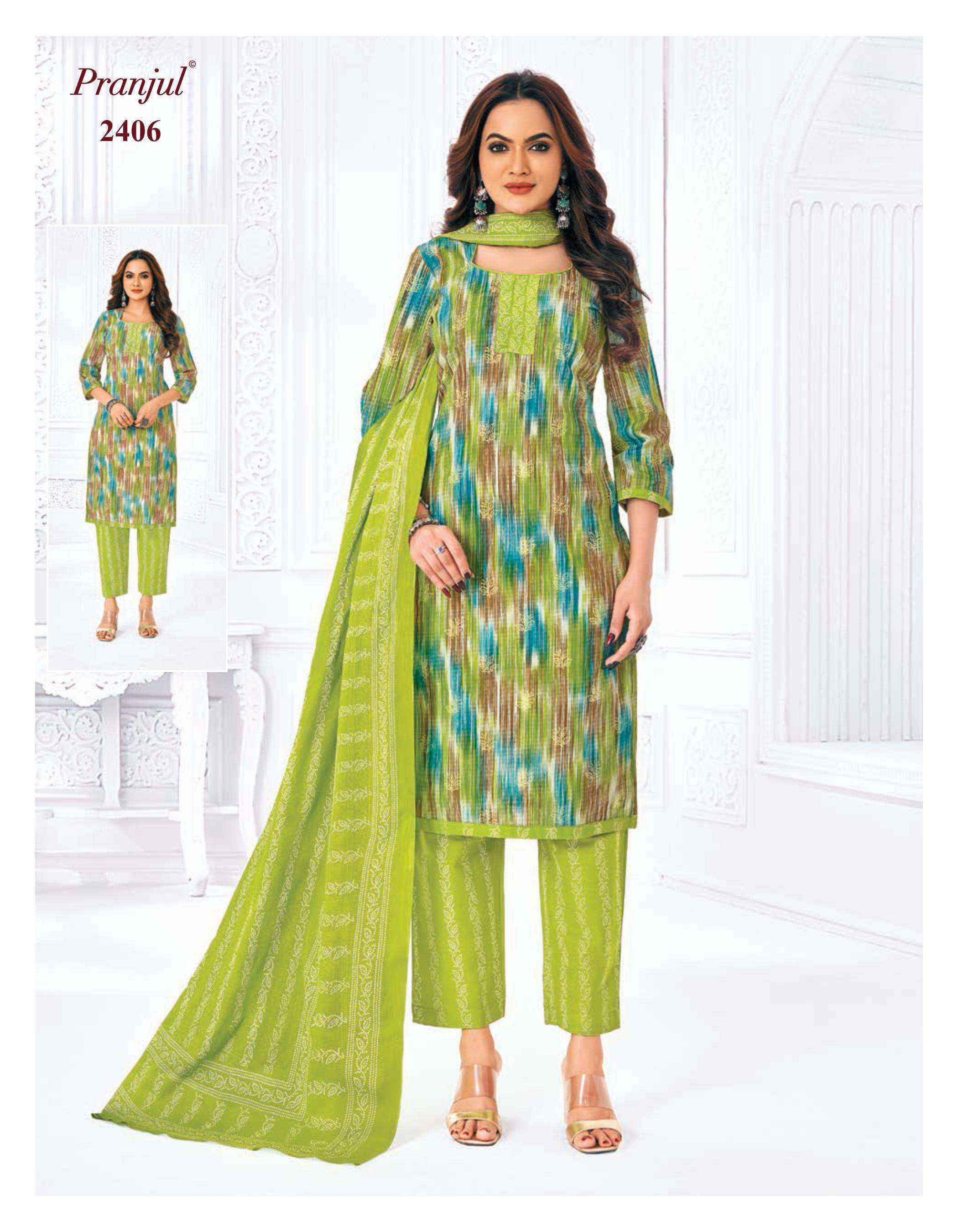 Pranjul Priyanka Vol 24 Wholesale Pure Cotton Dress Material ( 36 pcs Catalogue )