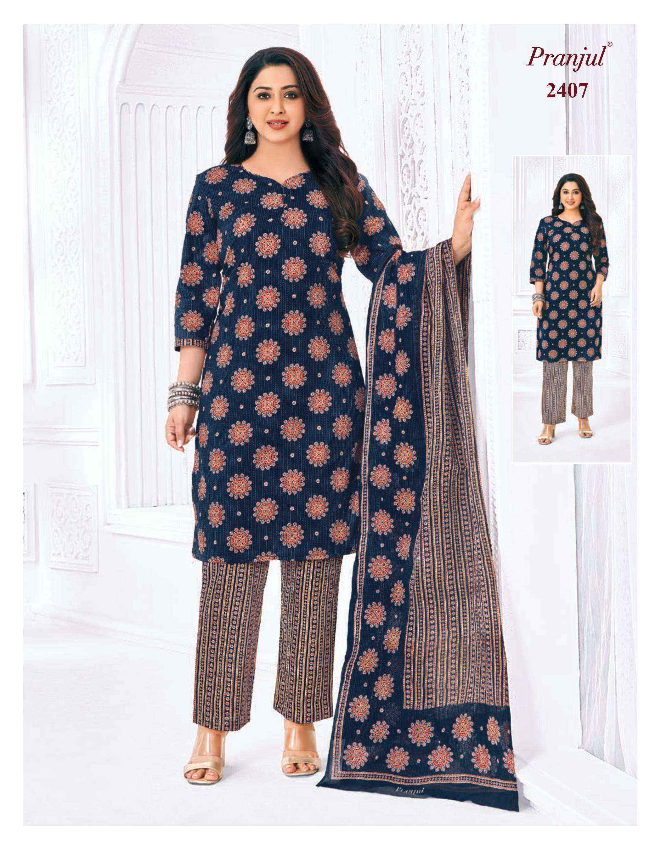Pranjul Priyanka Vol 24 Wholesale Pure Cotton Dress Material ( 36 pcs Catalogue )