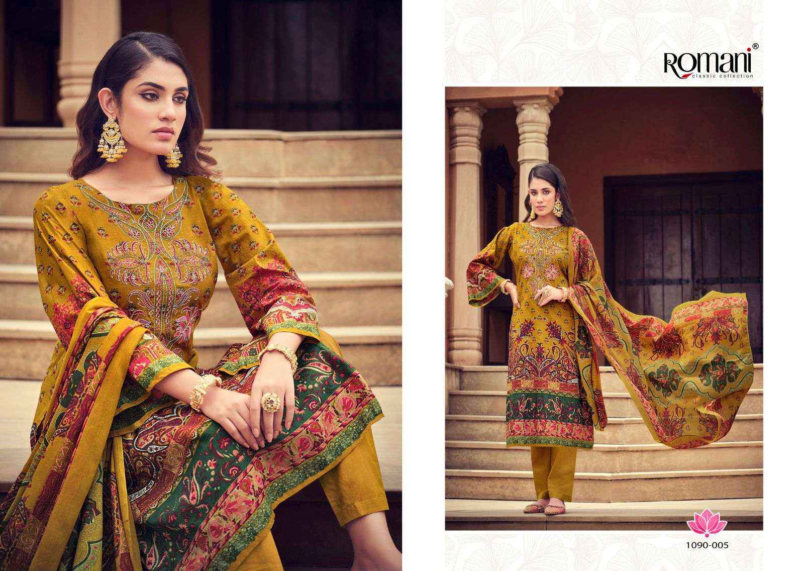 ROMANI AARZU VOL 7 WHOLESALE COTTON DRESS MATERIAL ( 8 PCS CATALOGUE )