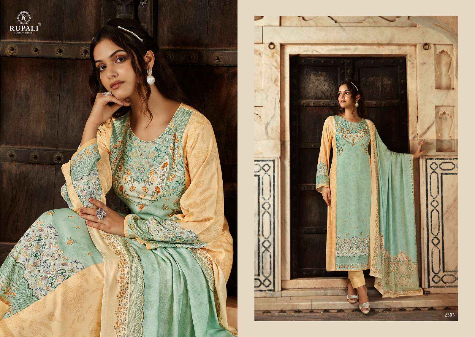Rupali Fashion Fitoor Vol 3 Wholesale Ladies Pashmina Dress Material ( 6 Pcs Catalogue )