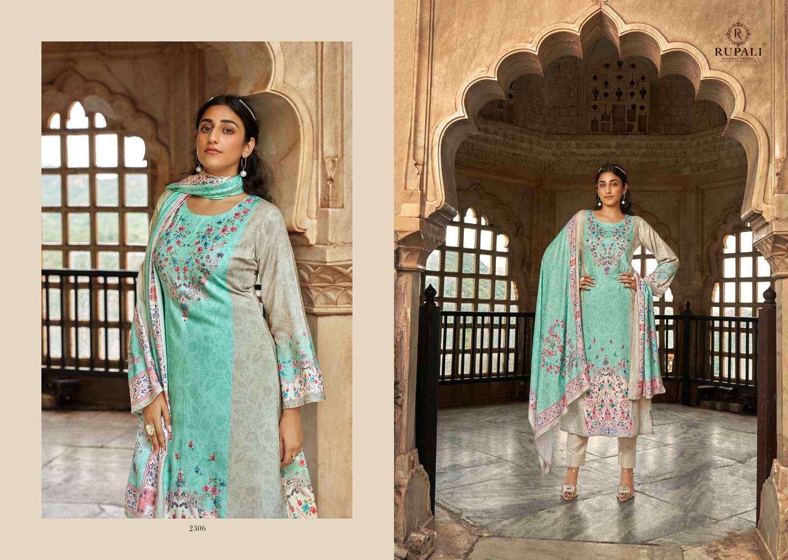 Rupali Fashion Fitoor Vol 3 Wholesale Ladies Pashmina Dress Material ( 6 Pcs Catalogue )