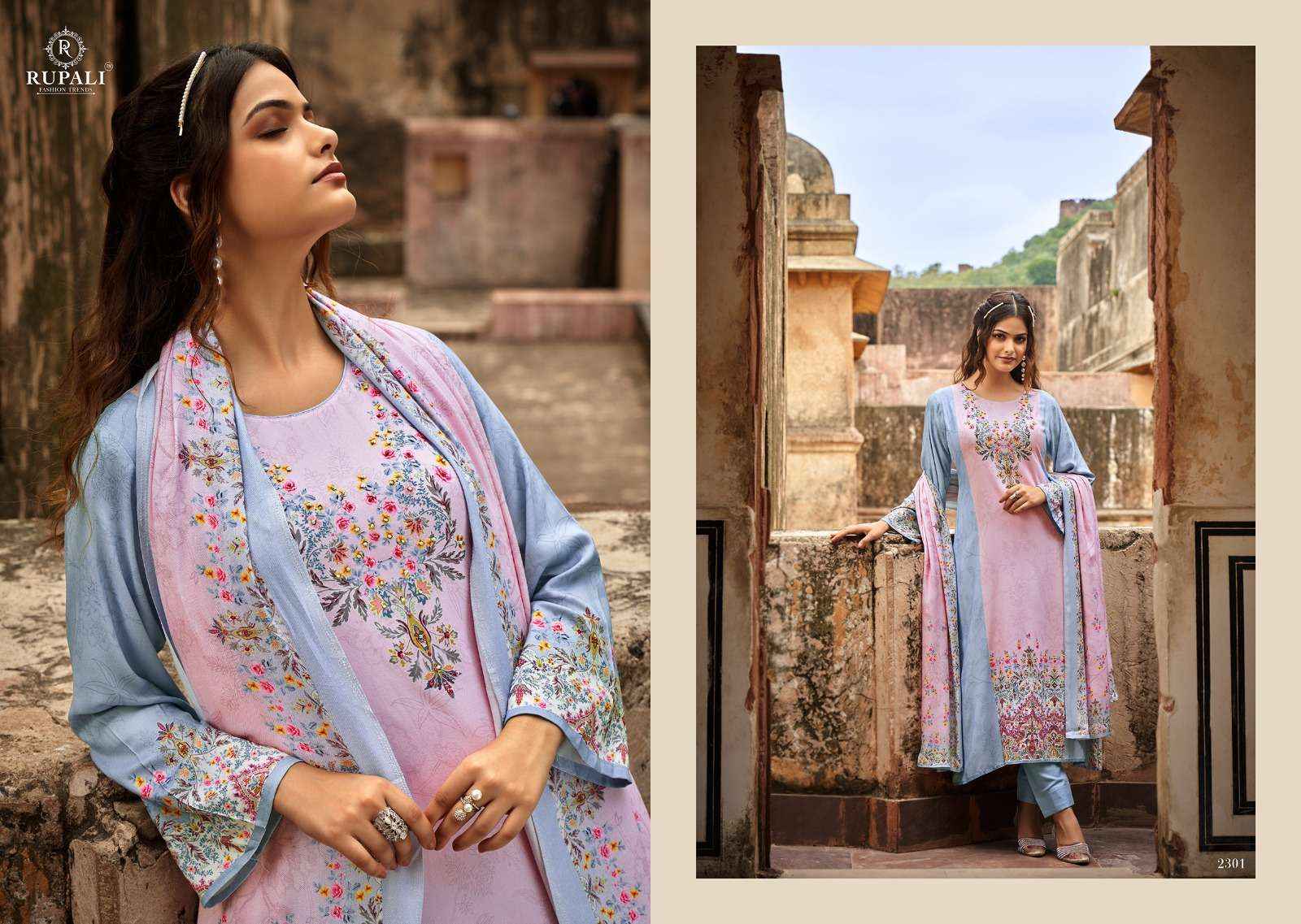 Rupali Fashion Fitoor Vol 3 Wholesale Ladies Pashmina Dress Material ( 6 Pcs Catalogue )