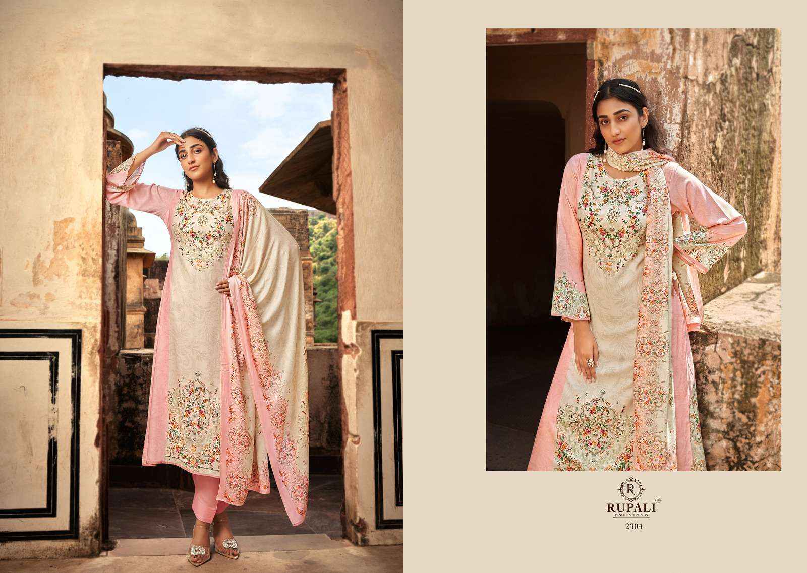 Rupali Fashion Fitoor Vol 3 Wholesale Ladies Pashmina Dress Material ( 6 Pcs Catalogue )
