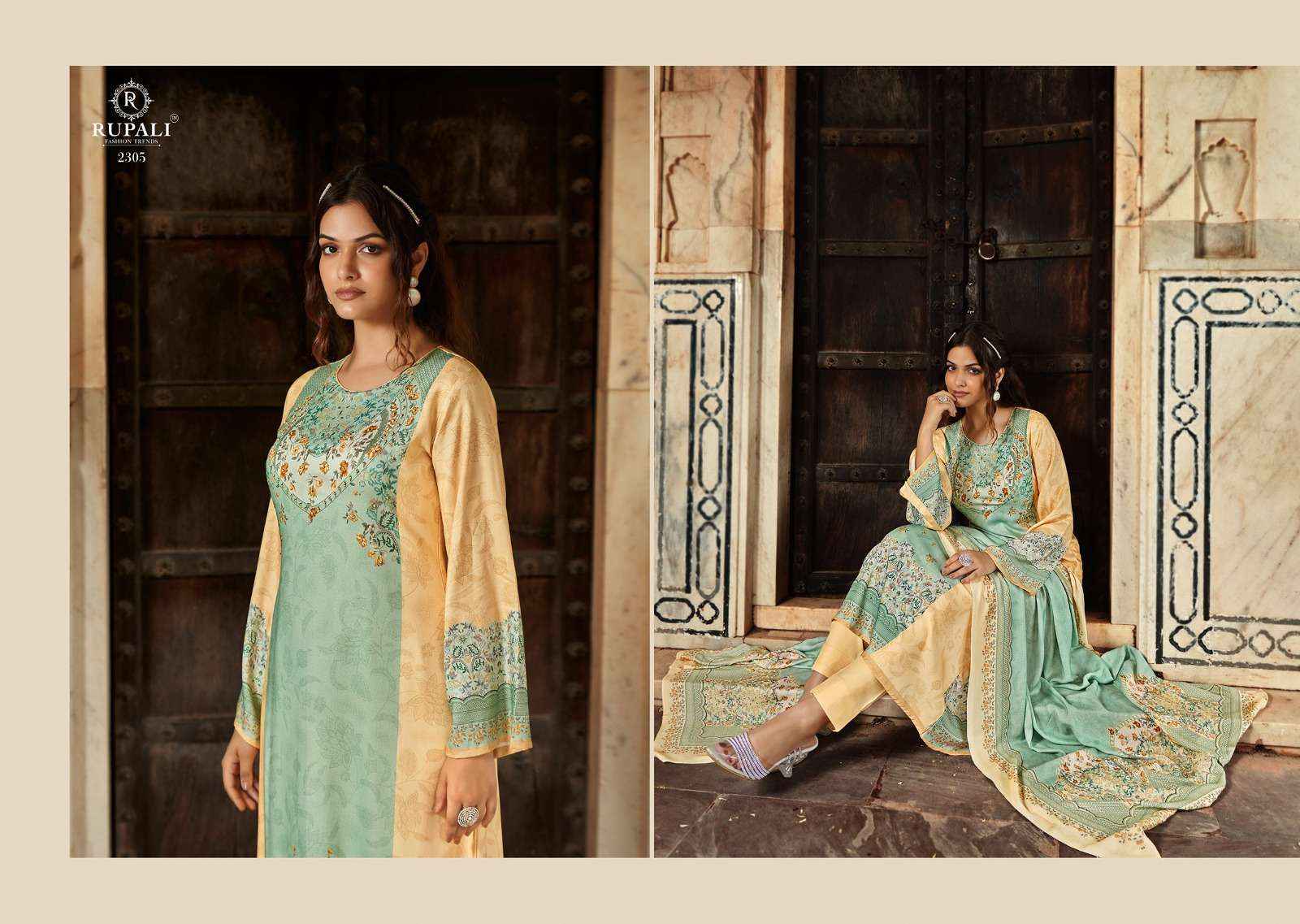 Rupali Fashion Fitoor Vol 3 Wholesale Ladies Pashmina Dress Material ( 6 Pcs Catalogue )