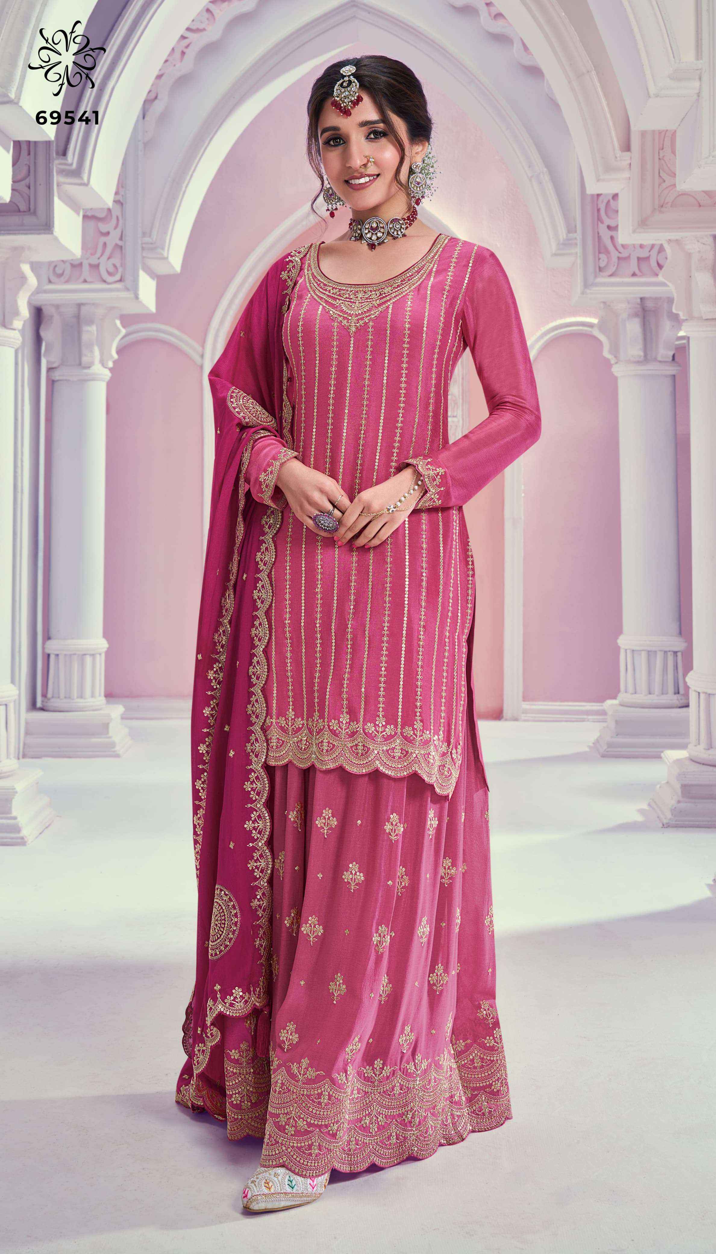 VINAY FASHION KULEESH RANGRASIYA HIT LIST PARTY WEAR SUITS ( 6 PCS CATALOG )
