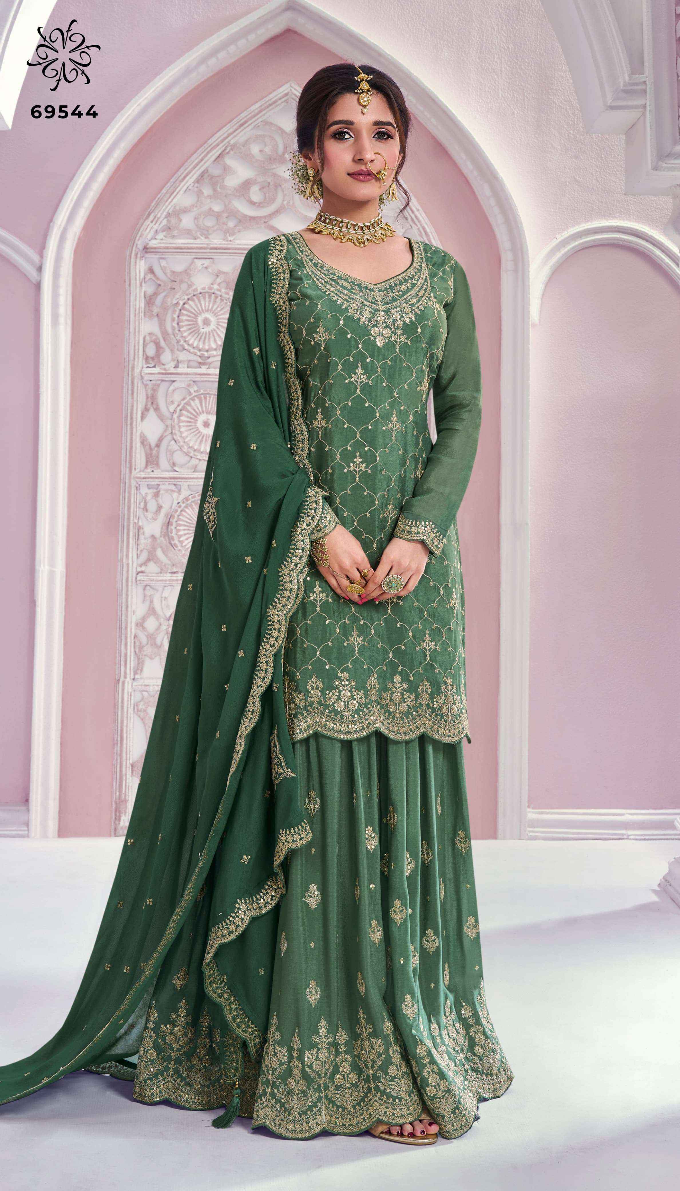 VINAY FASHION KULEESH RANGRASIYA HIT LIST PARTY WEAR SUITS ( 6 PCS CATALOG )