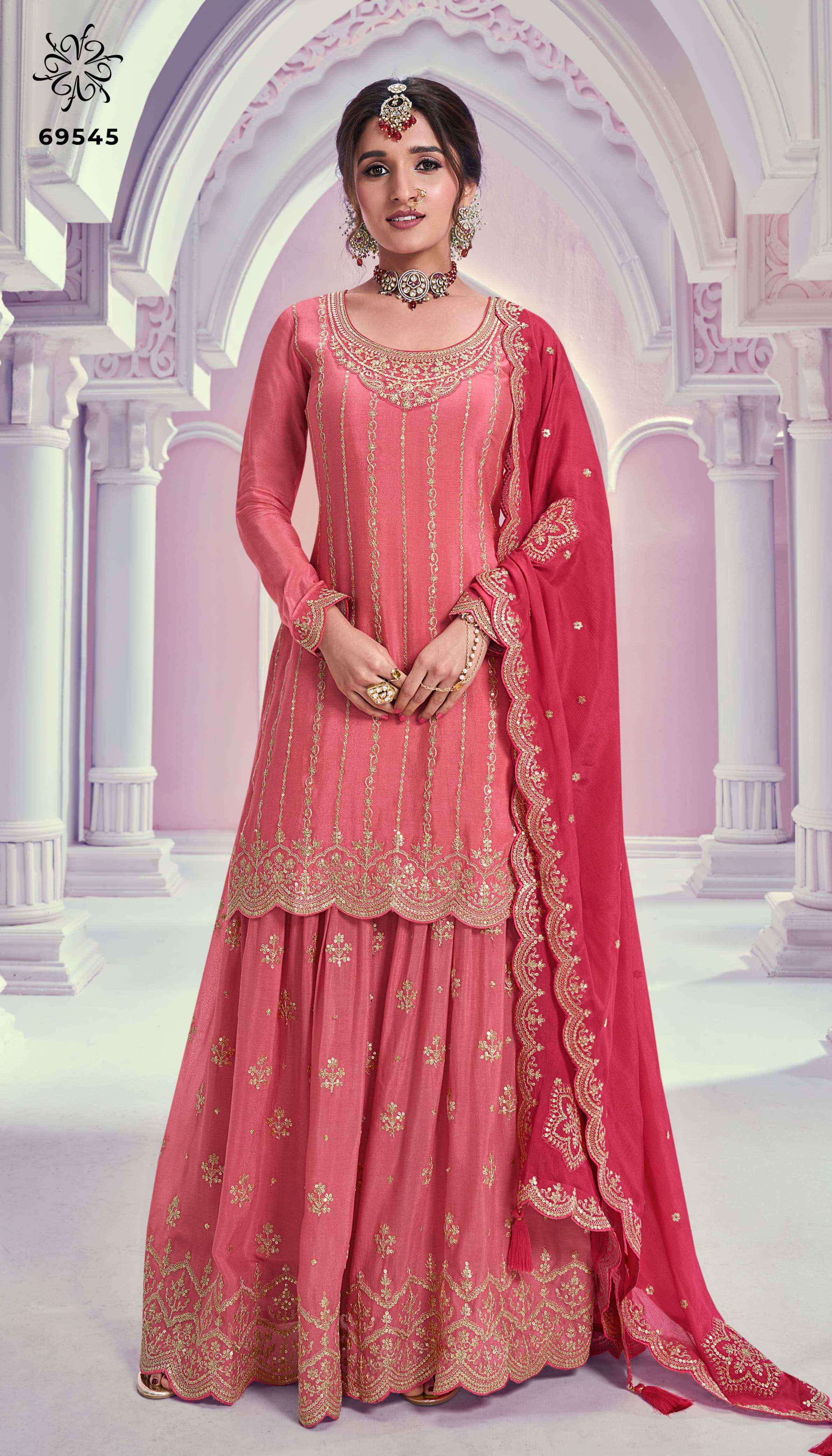 VINAY FASHION KULEESH RANGRASIYA HIT LIST PARTY WEAR SUITS ( 6 PCS CATALOG )