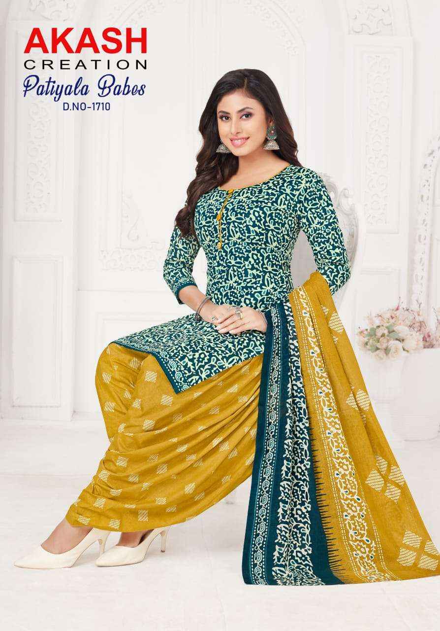 AKASH CREATION PATIYALA BABES VOL 17 WHOLESALE COTTON PRINTED SALWAR SUIT ( 10 PCS CATALOGUE )