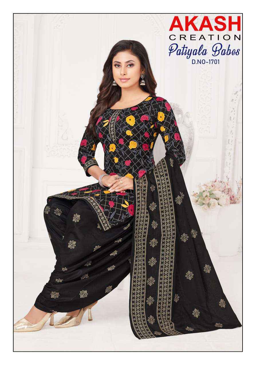 AKASH CREATION PATIYALA BABES VOL 17 WHOLESALE COTTON PRINTED SALWAR SUIT ( 10 PCS CATALOGUE )
