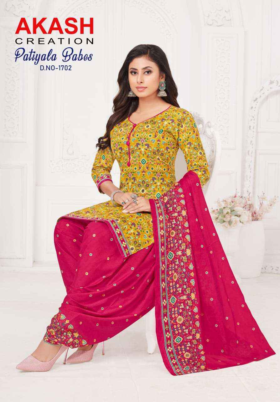 AKASH CREATION PATIYALA BABES VOL 17 WHOLESALE COTTON PRINTED SALWAR SUIT ( 10 PCS CATALOGUE )
