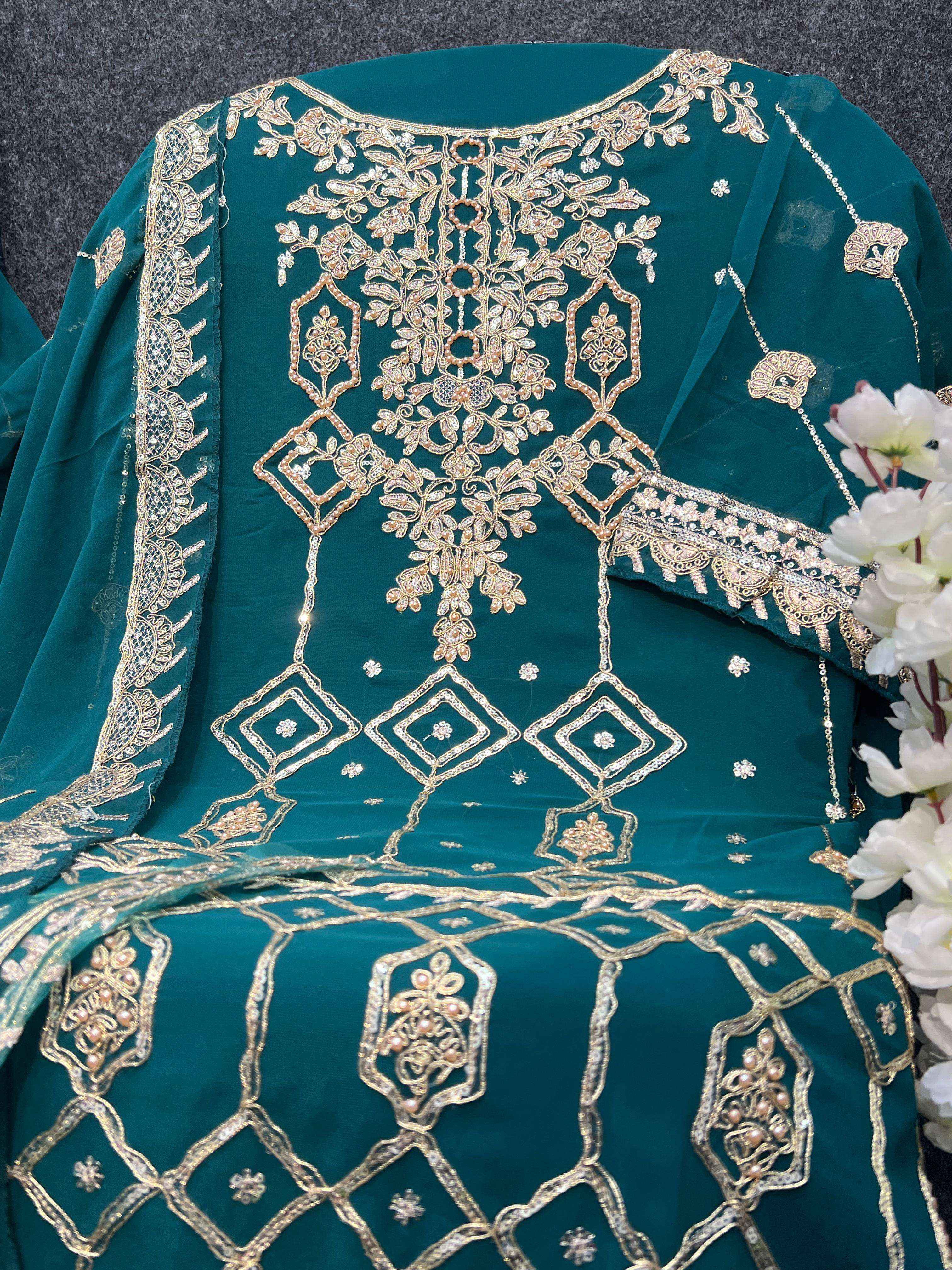 Al Khushbu Zahra Rubab Vol 3 Georgette Dress Material Wholesale Price ( 3 Pcs Catalog )
