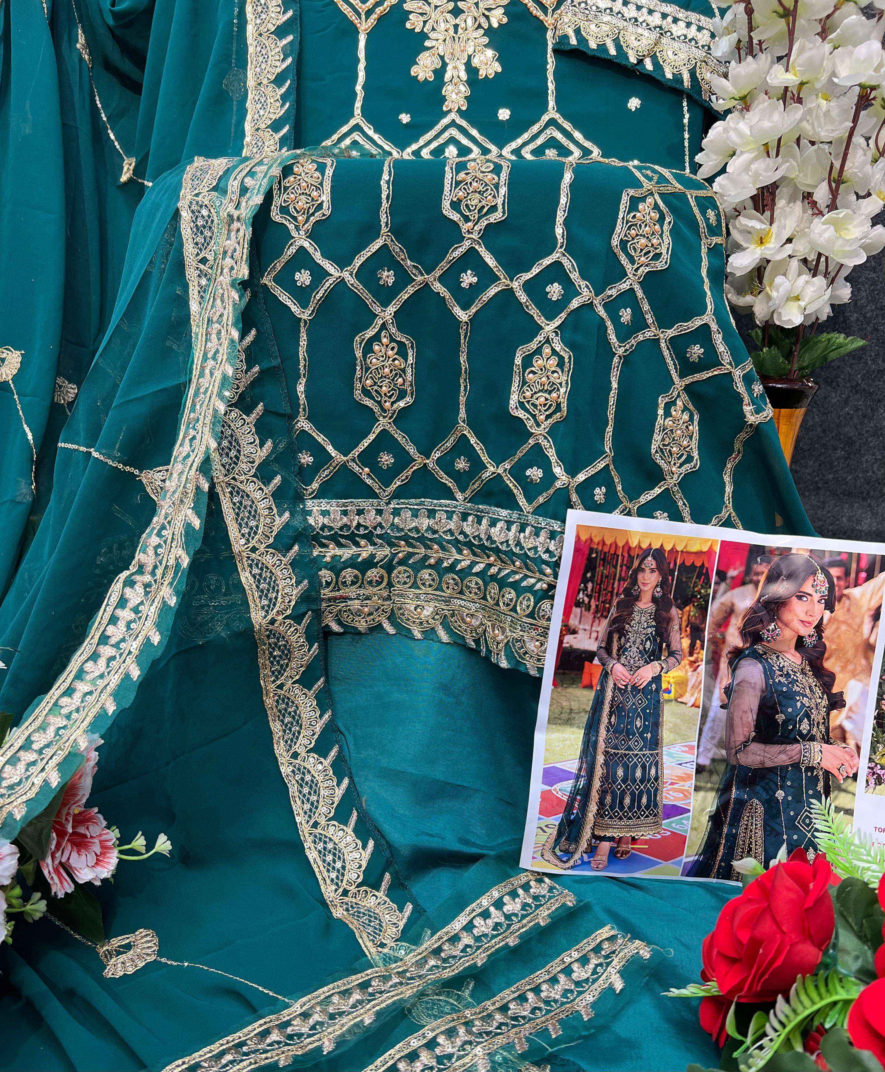 Al Khushbu Zahra Rubab Vol 3 Georgette Dress Material Wholesale Price ( 3 Pcs Catalog )