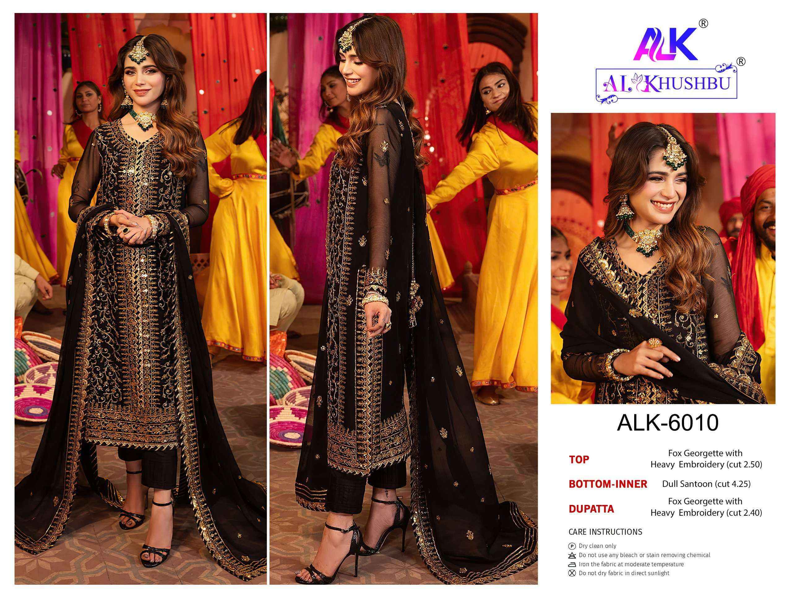 Al Khushbu Zahra Rubab Vol 3 Georgette Dress Material Wholesale Price ( 3 Pcs Catalog )