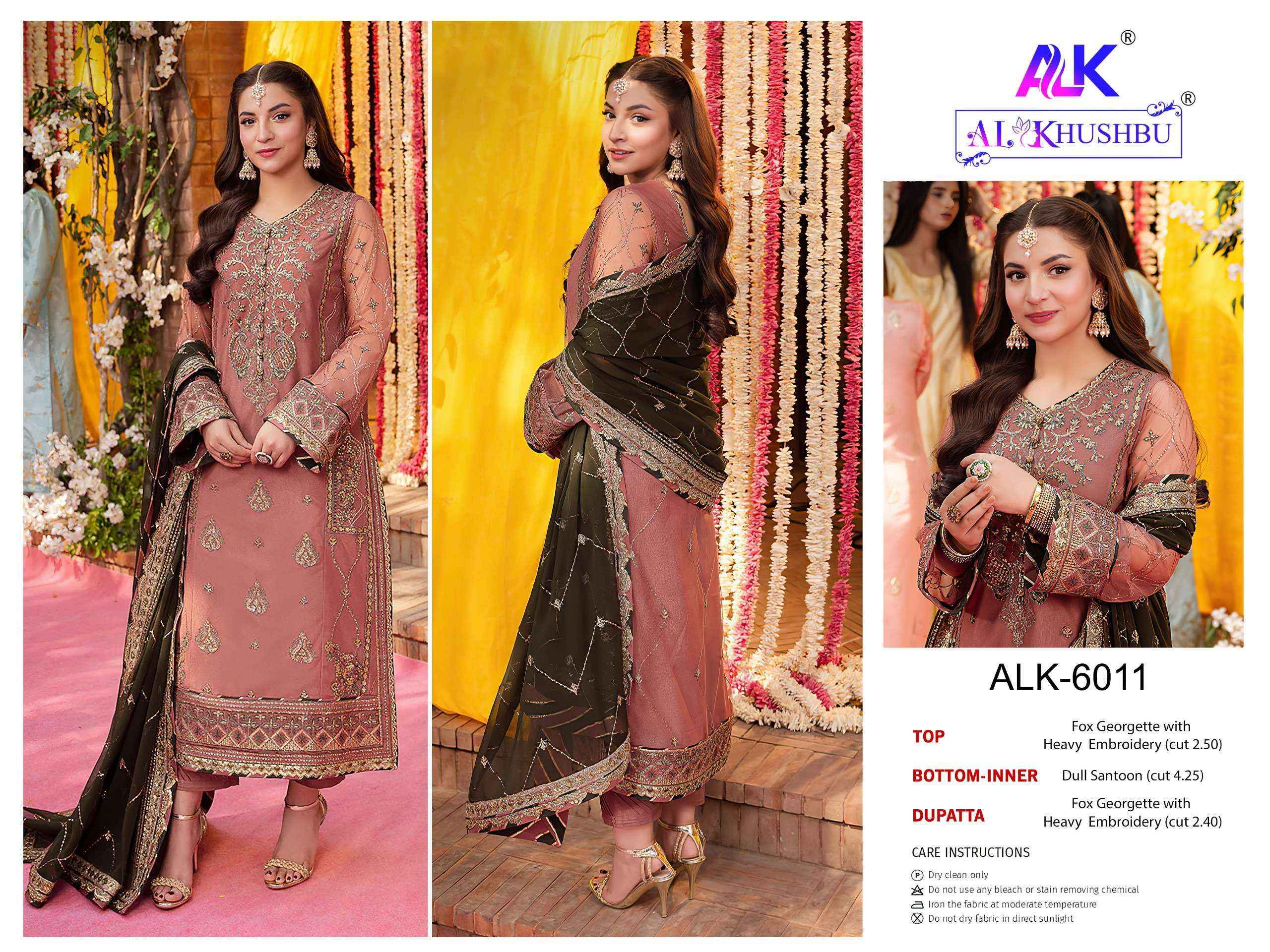 Al Khushbu Zahra Rubab Vol 3 Georgette Dress Material Wholesale Price ( 3 Pcs Catalog )