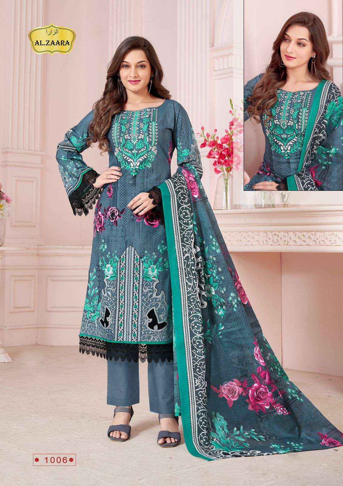 karachi cotton dress material Keval Soha Nazir Luxury 1 Karachi Cotton Dress Material Floral print dress