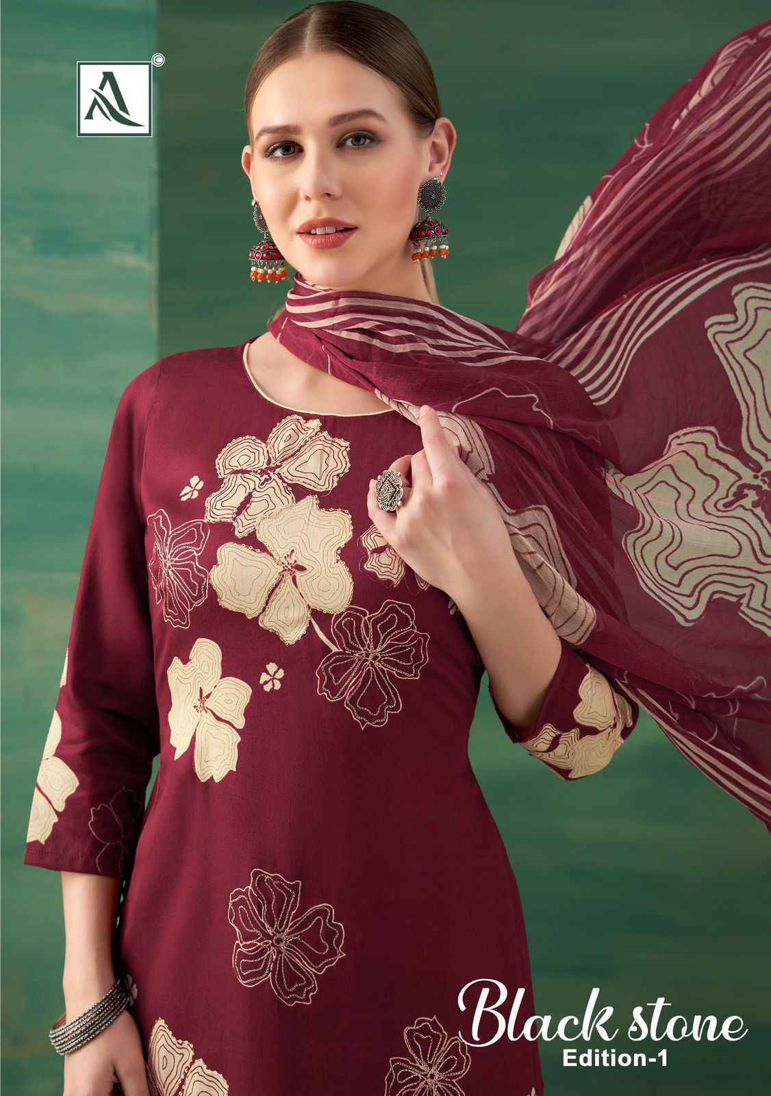 Alok Black Stone Zam Dress Material Wholesale Price ( 4 Pcs Catalog )