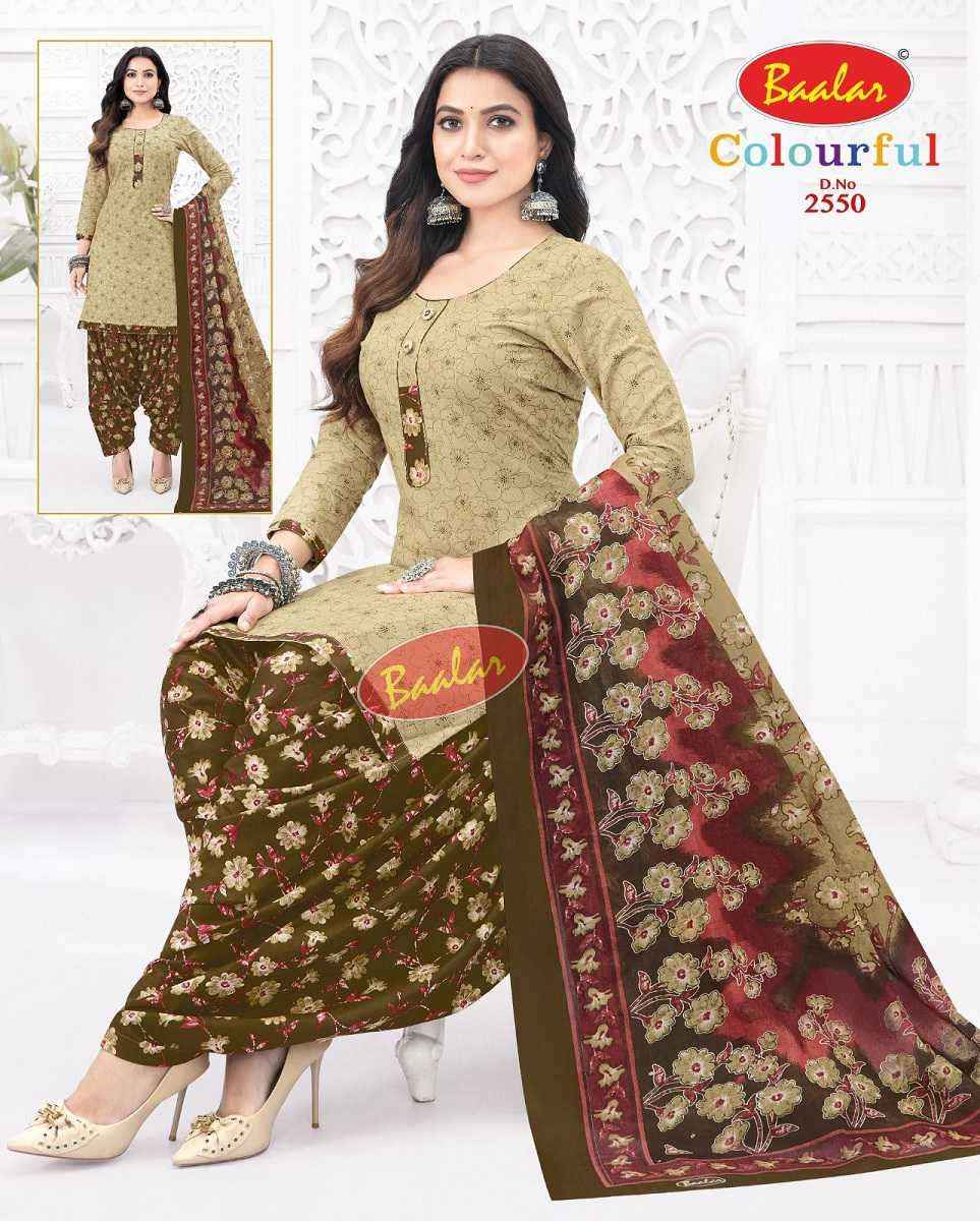 Baalar Colourful Vol 25 Wholesale Patiyala Design Cotton Suits ( 36 pcs Catalogue )