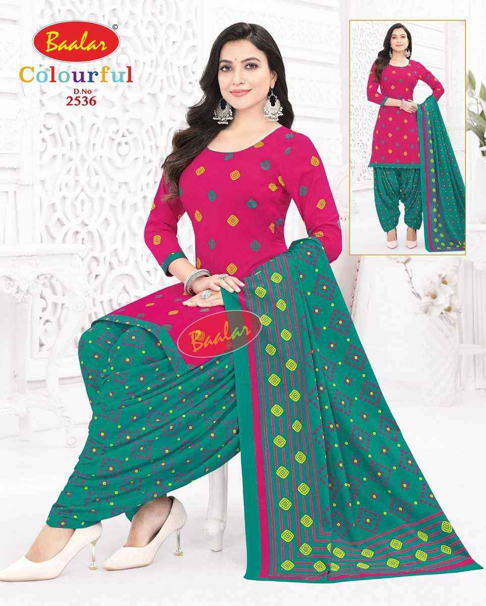 Baalar Colourful Vol 25 Wholesale Patiyala Design Cotton Suits ( 36 pcs Catalogue )