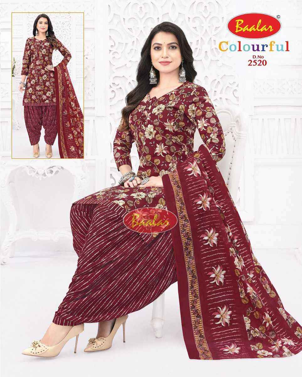 Baalar Colourful Vol 25 Wholesale Patiyala Design Cotton Suits ( 36 pcs Catalogue )
