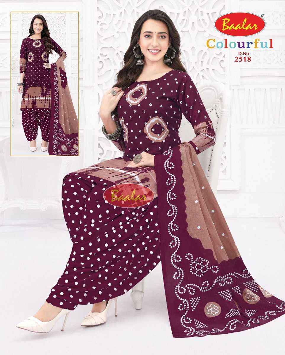 Baalar Colourful Vol 25 Wholesale Patiyala Design Cotton Suits ( 36 pcs Catalogue )
