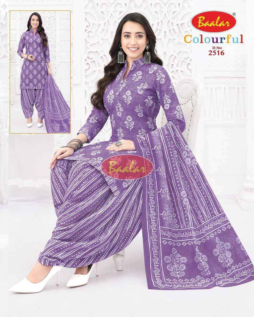 Baalar Colourful Vol 25 Wholesale Patiyala Design Cotton Suits ( 36 pcs Catalogue )