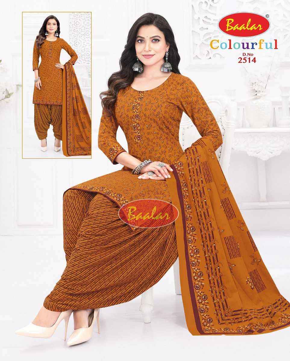 Baalar Colourful Vol 25 Wholesale Patiyala Design Cotton Suits ( 36 pcs Catalogue )