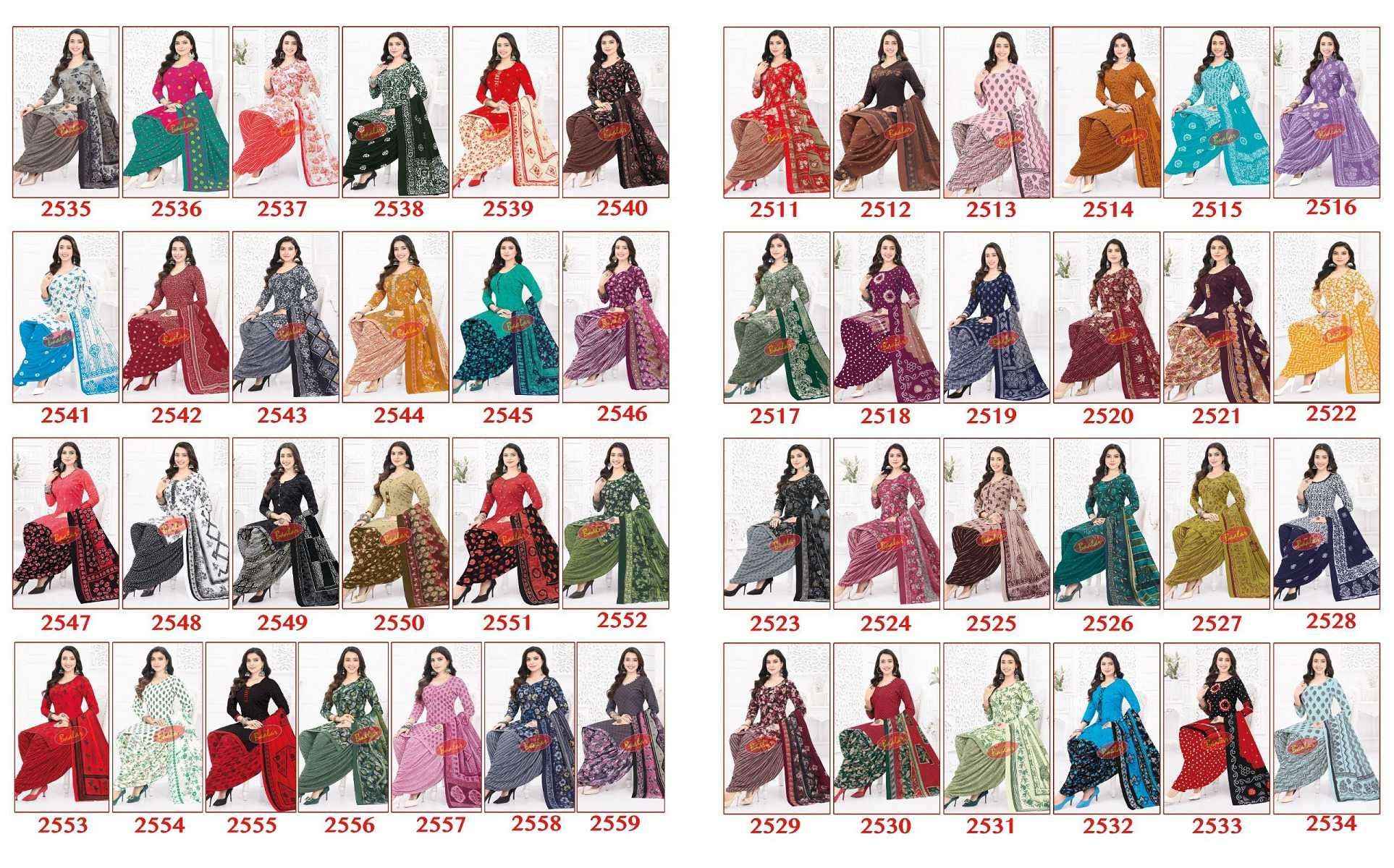 Baalar Colourful Vol 25 Wholesale Patiyala Design Cotton Suits ( 36 pcs Catalogue )