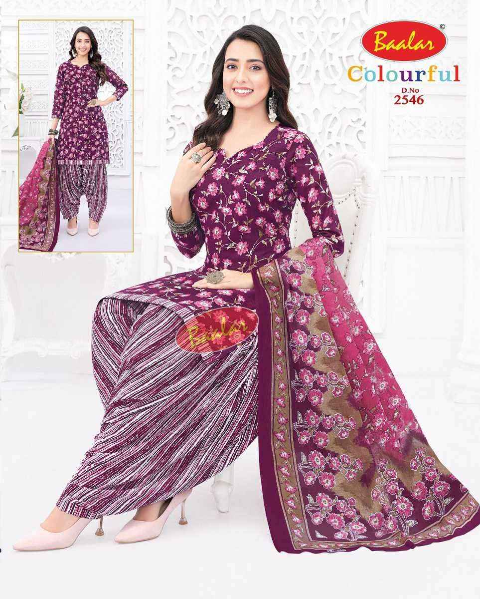 Baalar Colourful Vol 25 Wholesale Patiyala Design Cotton Suits ( 36 pcs Catalogue )