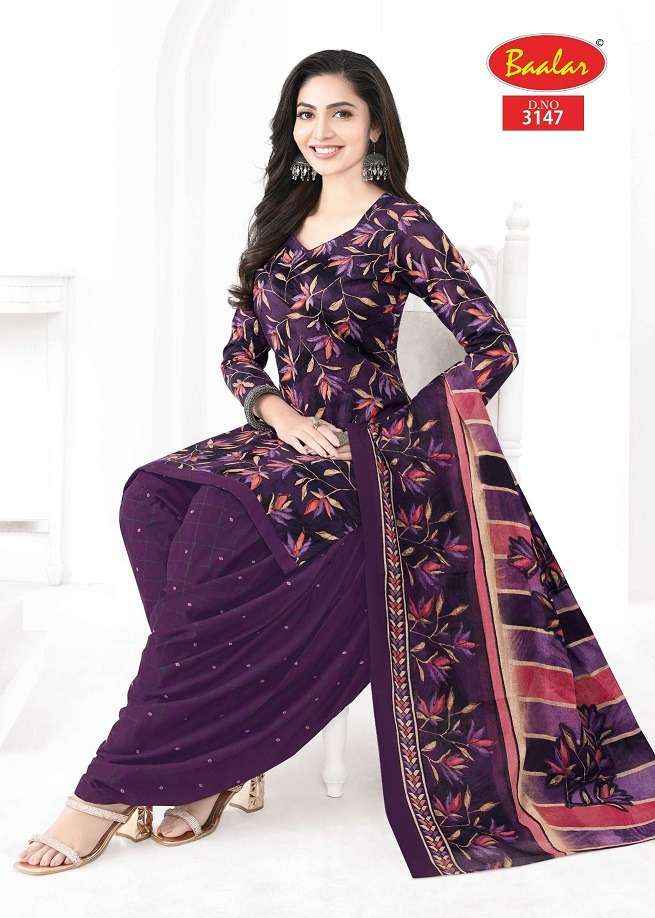 Baalar Cotton Zaara Patiyala Vol 31 Wholesale Pure Cotton Salwar Suits ( 18 Pcs Catalogue )
