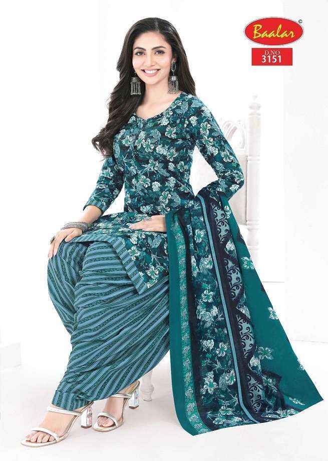Baalar Cotton Zaara Patiyala Vol 31 Wholesale Pure Cotton Salwar Suits ( 18 Pcs Catalogue )
