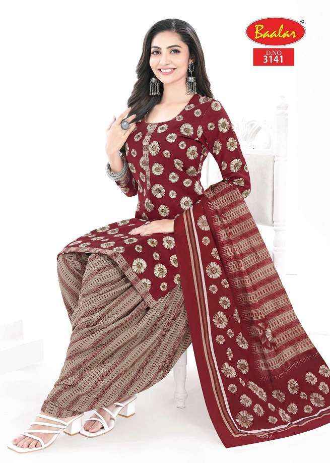 Baalar Cotton Zaara Patiyala Vol 31 Wholesale Pure Cotton Salwar Suits ( 18 Pcs Catalogue )