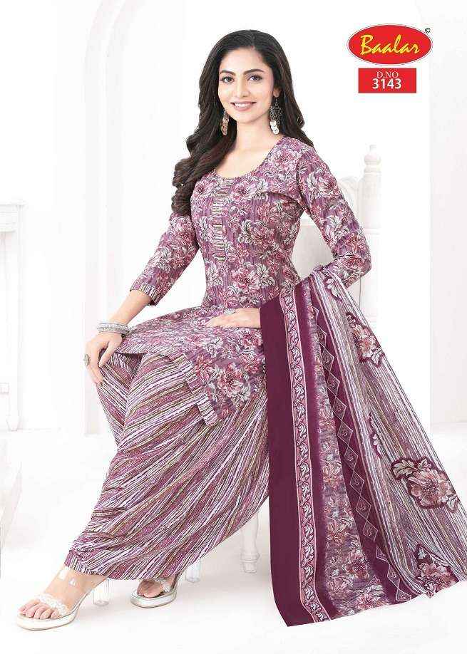 Baalar Cotton Zaara Patiyala Vol 31 Wholesale Pure Cotton Salwar Suits ( 18 Pcs Catalogue )